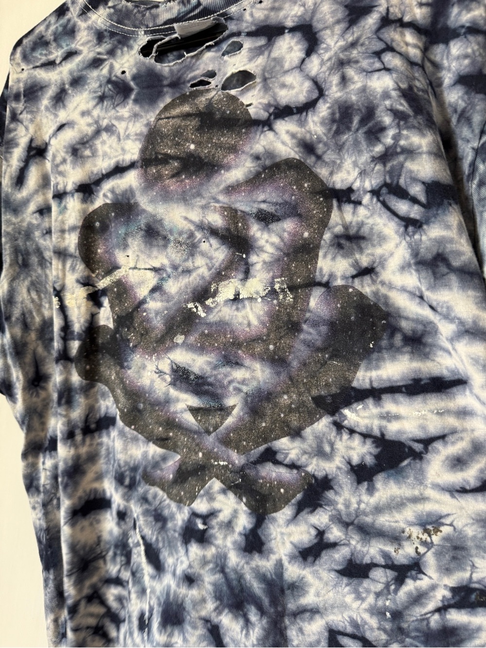 Anvil Black and White Tie-Dye Graphic Short Sleeve Tee - Picture 3 of 9
